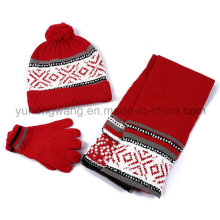 Hot Sale Winter Warm Knitted Acrylic Set